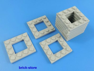 LEGO® / 4x4 Platten hellgrau mit loch / 9 Stück