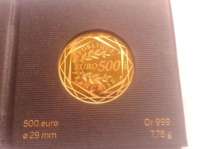 Original 500 euro 2013 Gold Frankreich Republik 7,78g Feingold im Folder/ Blister