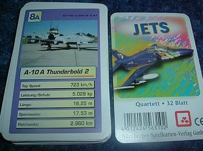 Kartenspiel-Jets-Quartett 32 Blatt