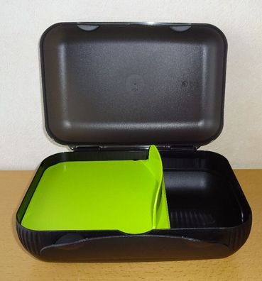 Tupperware® * * Lunch-Box * * große Brotdose mit Einsatz - Schwarz/ Grün