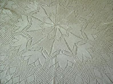 Tischdecke kunstgestrickt-Handarbeit-rund-ca100cm