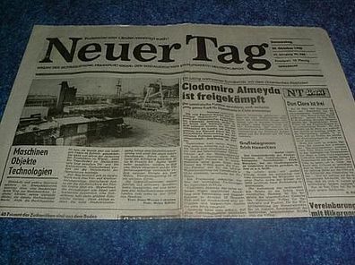 Rar-rar-rar-Tageszeitung Neuer Tag vom 20. Oktober 1988
