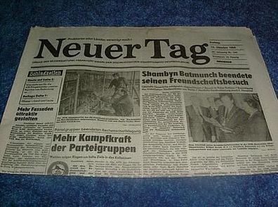 Rar-rar-rar-Tageszeitung Neuer Tag vom 14. Oktober 1988