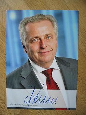 Österreich Sozialminister Rudolf Hundstorfer - handsigniertes Autogramm!!!