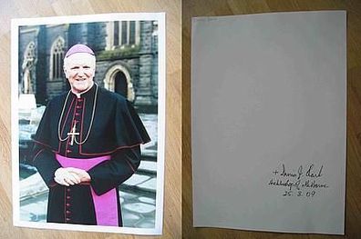 Erzbischof von Melbourne Denis James Hart - rares, handsigniertes Autogramm!!!