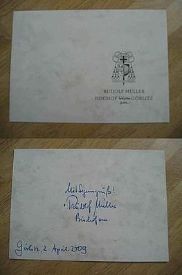 Bischof em. von Görlitz Rudolf Müller - handsigniertes Autogramm!!!