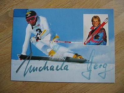 Skistar Michaela Gerg - handsigniertes Autogramm!