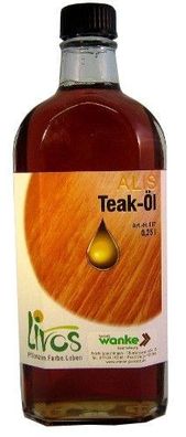 6,84€/100ml) Livos Alis Teak-Öl 567 250 ml für innen und außen