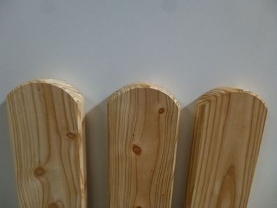 halbrund D:6 cm gekegelt 1,00+1,20+1,50 m ZAUN Zaunbrett Zaunlatten KIEFER kdi