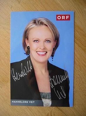 ORF Fernsehmoderatorin Hannelore Veit - handsigniertes Autogramm!!!