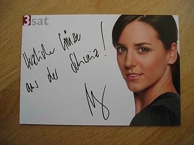 3Sat Fernsehmoderatorin Nina Brunner - handsigniertes Autogramm!!!