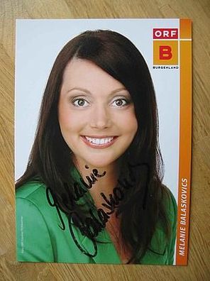 ORF Fernsehmoderatorin Melanie Balaskovics - handsigniertes Autogramm!!!