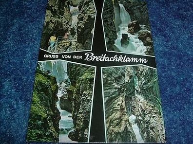 4 AK Gruss von der Breitachklamm