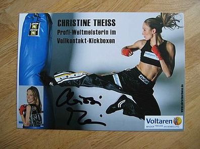 Kickboxen Weltmeisterin Dr. Christine Theiss - handsigniertes Autogramm!!!