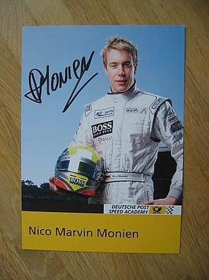 Rennfahrer Nico Marvin Monien handsigniertes Autogramm!