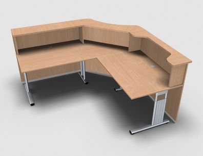 Empfangstheke Solid 200 x 200 cm K2 Empfangstresen Bürotheke