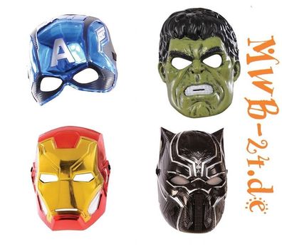 Hulk Black Panther Captain America Rubies Masken von den AVENGERS * Iron Man
