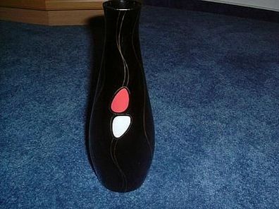 wunderschöne schwarze Vase aus Haushaltsauflösung