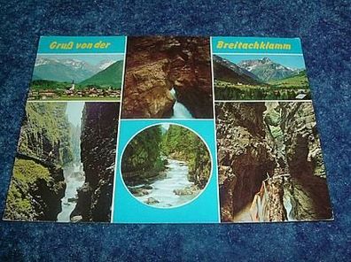 70/ Ansichtskarte-Gruß von der Breitachklamm