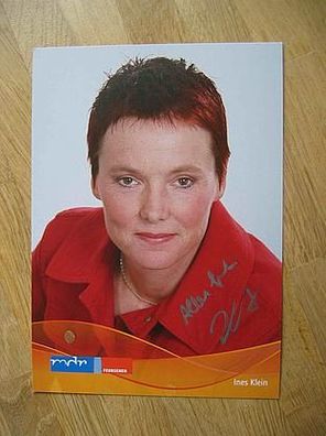 MDR Fernsehmoderatorin Ines Klein - handsigniertes Autogramm!!!