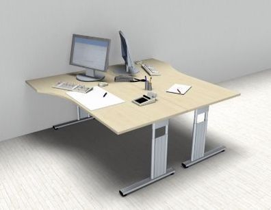 Doppelarbeitsplatz GS2 Schreibtisch Schreibtischkombination PC-Schreibtische