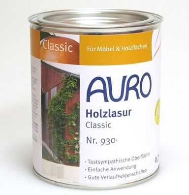 AURO 930, Holzlasur Classic (Naturharzöl-Lasur) - 0,75 l - farbig oder farblos