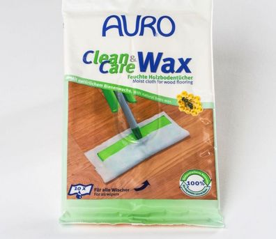 AURO 680, Clean & Care Wax - Feuchte Holzbodentücher, Holzpflegetücher