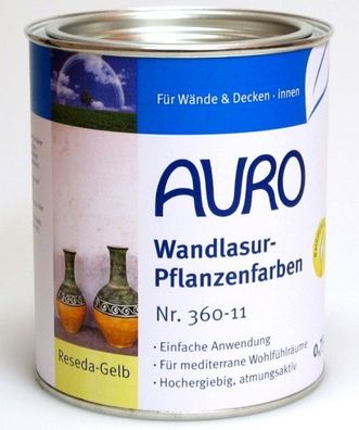 AURO 360, Wandlasur-Pflanzenfarbe, natürlich-schöne Farbtöne