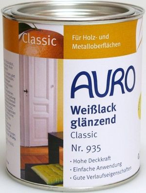 AURO 935, 936 - Weißlacke Classic, glänzend oder seidenmatt