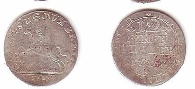 1/12 Taler Silber Münze Braunschweig Wolfenbüttel 1771