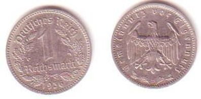 1 Mark Nickel Münze Deutsches Reich 1936 D Jäger 354