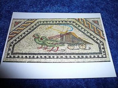 107/ Dionysos Mosaik-Von Sittichen gezogenes Wägelchen