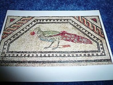 124/ Dionysos Mosaik-farbenprächtiger Pfau mit Birne
