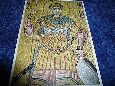 95/ HL. Demetrios von Salonski-Mosaik im Michaelkloster