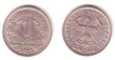 1 Mark Nickel Münze Deutsches Reich 1937 E Jäger 354