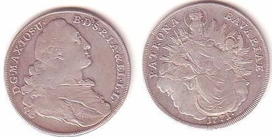 1 Taler Silber Münze Patrona Bavaria Bayern 1771 (Mü 0971)