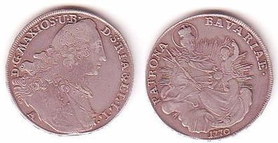 1 Taler Silber Münze Patrona Bavaria Bayern 1770 A (Mü 1083)