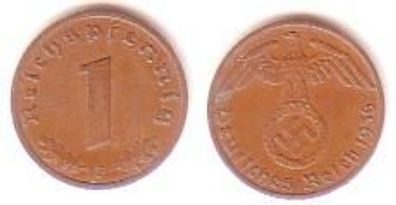 1 Pfennig Kupfer Münze Deutsches Reich 1936 F Jäger 361