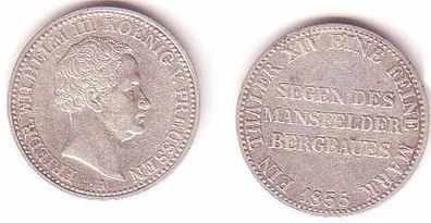 1 Taler Silber Münze Preussen Mansfelder Bergbau 1835 A (MU1017)