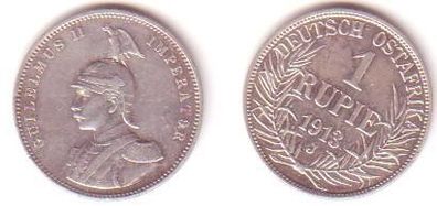 1 Rupie Silber Münze Deutsch Ost Afrika 1913 J