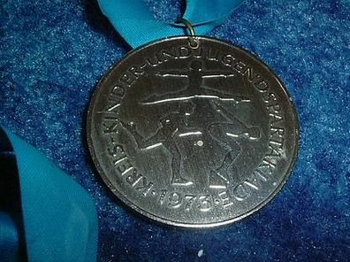 Medaille Kinder und Jugend Kreisspartakiade 1973-Silber