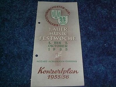 Programmheft-1. Auer Musik-Festwoche-Konzertplan 1955/56