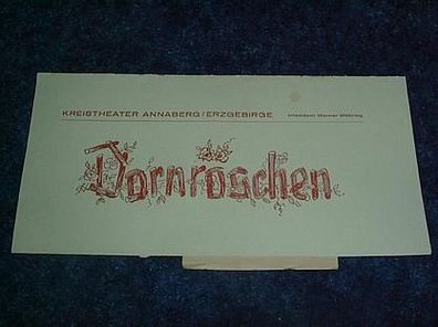 Programmheft-Dornröschen-Kreistheater Annaberg
