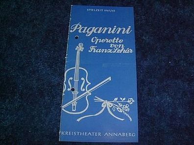 Programmheft-Paganini-Operette von Franz Lehar