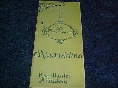 Programmheft-Miranelolina-Kreistheater Annaberg 1967