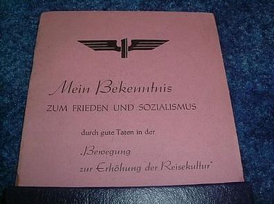 Mein Bekenntnis zum Frieden und Sozialismus-Reichsbahn