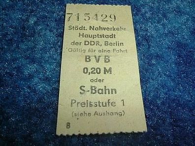 Fahrkarte der BVB oder S-Bahn Berlin