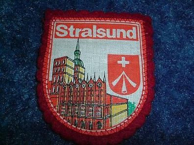 Stadtwappen zum Aufnähen aus Filz-Stralsund