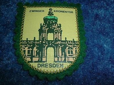 Bild zum Aufnähen aus Filz-Dresden-Zwinger Kronentor