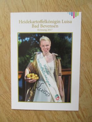 Heidekartoffelkönigin Bad Bevensen 2017 Luisa - handsigniertes Autogramm!!!